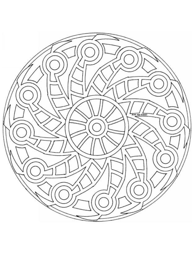 Fargeleggingsbilde mandala - 1502j