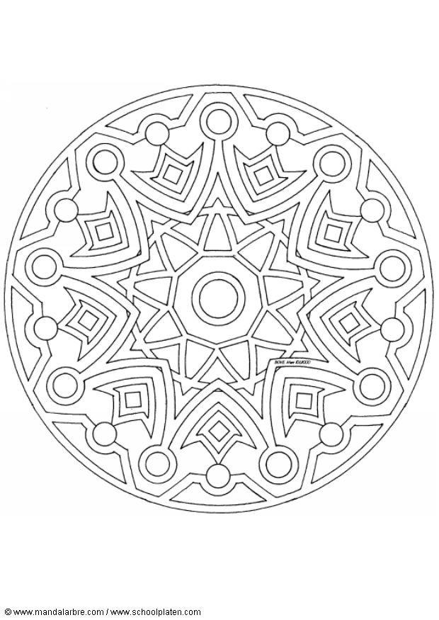 mandala - 1502l Fargeleggingsbilde mandala - 1502l