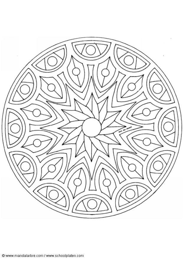 Fargeleggingsbilde mandala - 1502m