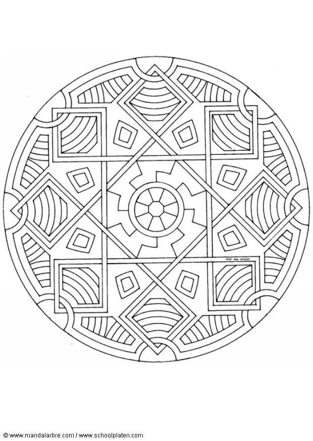 Fargeleggingsbilde mandala - 1502n