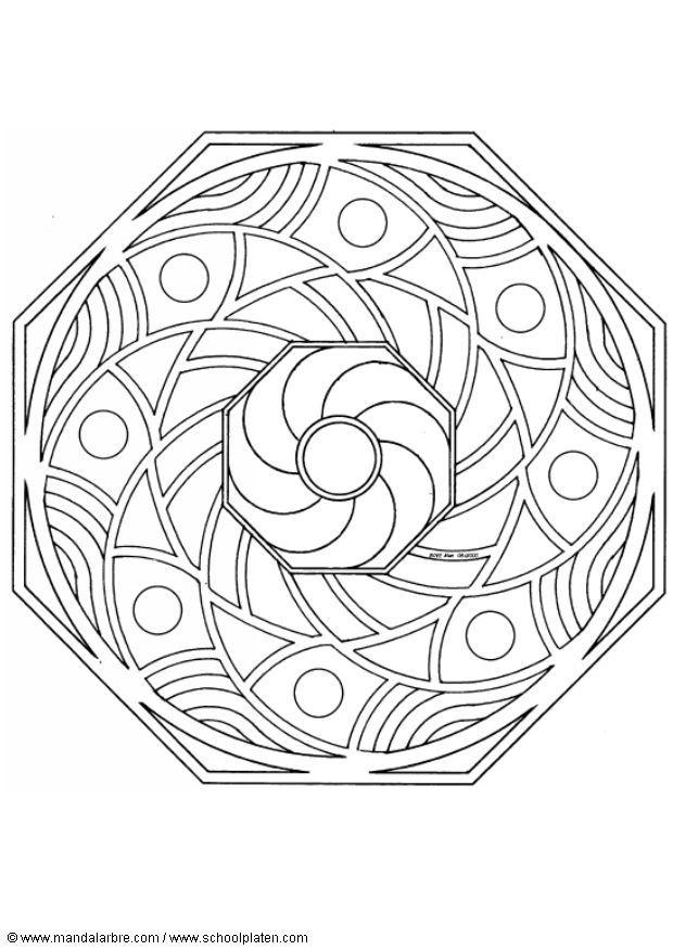 mandala - 1502r Fargeleggingsbilde mandala - 1502r