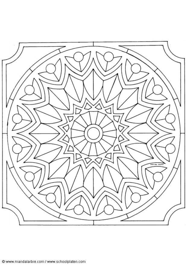 Fargeleggingsbilde mandala - 1502s