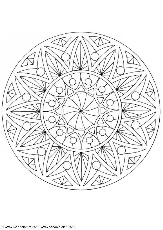 Fargeleggingsbilde mandala - 1502u