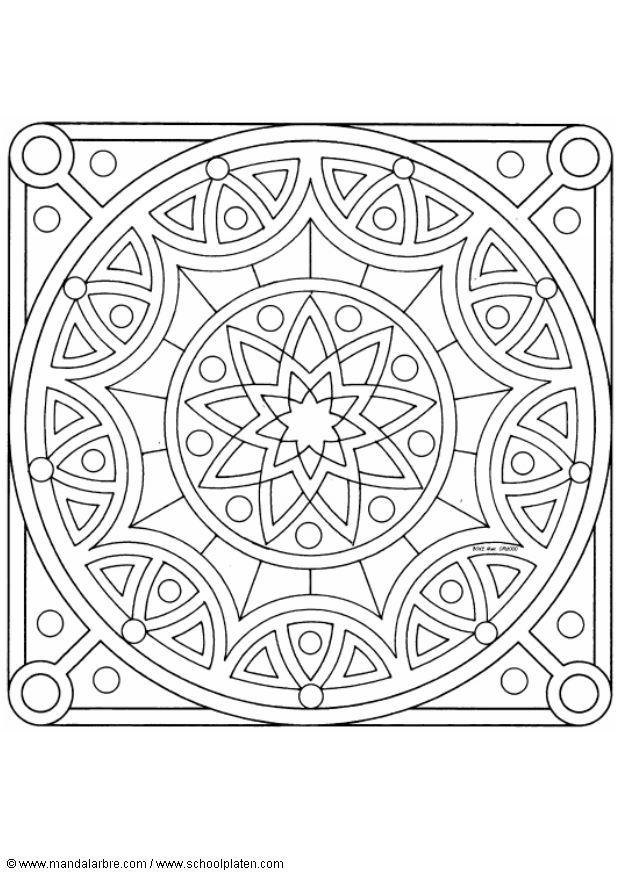 Fargeleggingsbilde mandala - 1502w