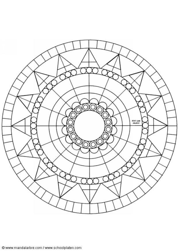 Fargeleggingsbilde mandala - 1502x