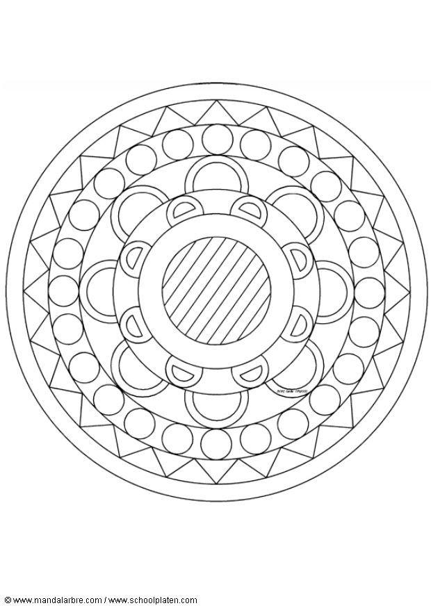 Fargeleggingsbilde mandala - 1502y