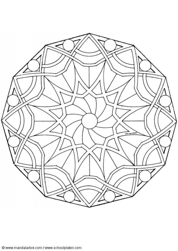 Fargeleggingsbilde mandala - 1502z