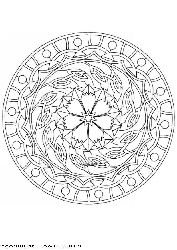 mandala - 1602d Fargeleggingsbilde mandala - 1602d