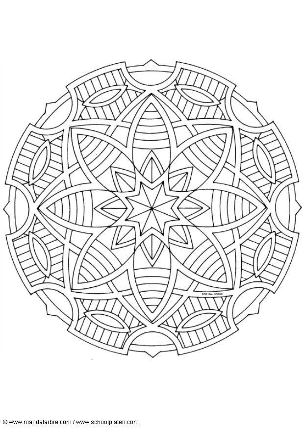 Fargeleggingsbilde mandala - 1602f