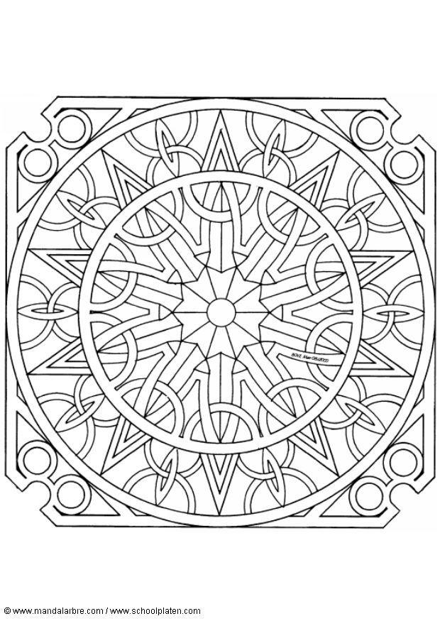 Fargeleggingsbilde mandala - 1602h