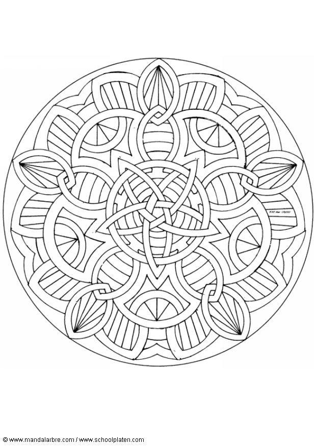 Fargeleggingsbilde mandala - 1602j