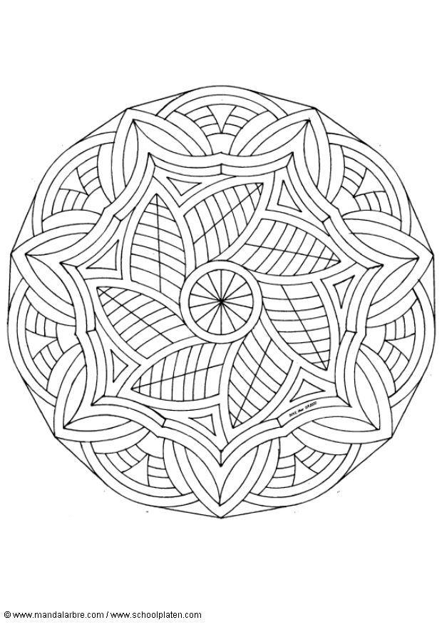 Fargeleggingsbilde mandala - 1602m