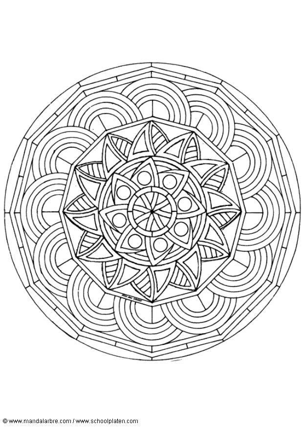 Fargeleggingsbilde mandala - 1602o