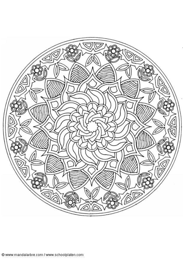 Fargeleggingsbilde mandala -1602q