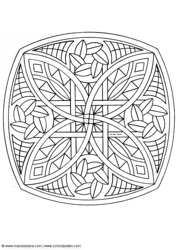 Fargeleggingsbilde mandala - 1702a