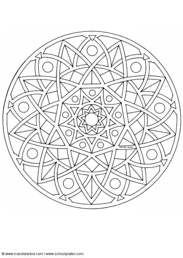Fargeleggingsbilde mandala - 1702c