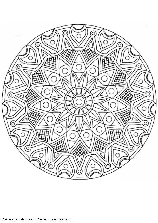 mandala - 1702d Fargeleggingsbilde mandala - 1702d