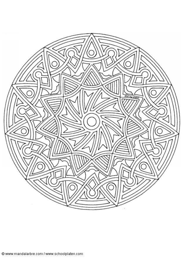 Fargeleggingsbilde mandala - 1702f