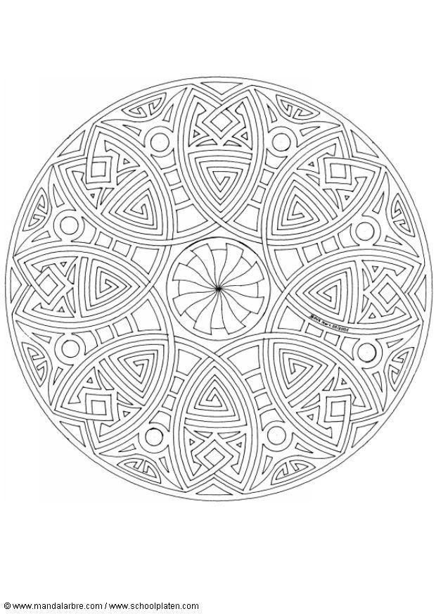 Fargeleggingsbilde mandala - 1702h