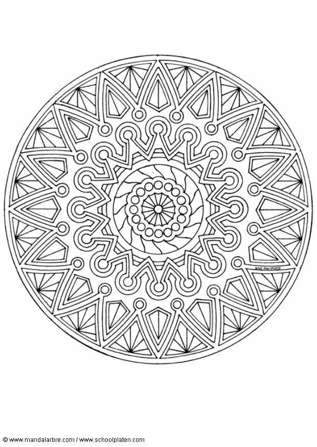 Fargeleggingsbilde mandala - 1702i