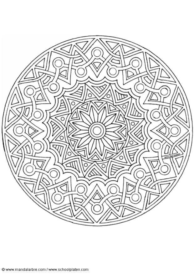 Fargeleggingsbilde mandala - 1702j