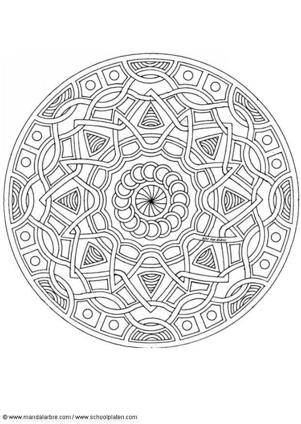 Fargeleggingsbilde mandala - 1702l