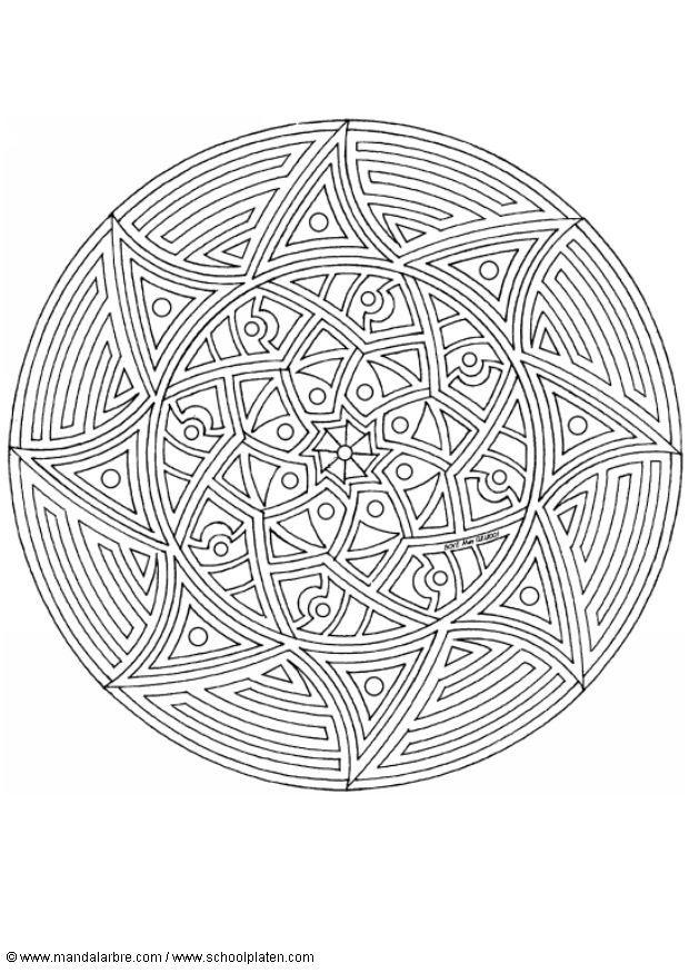 Fargeleggingsbilde mandala - 1702m