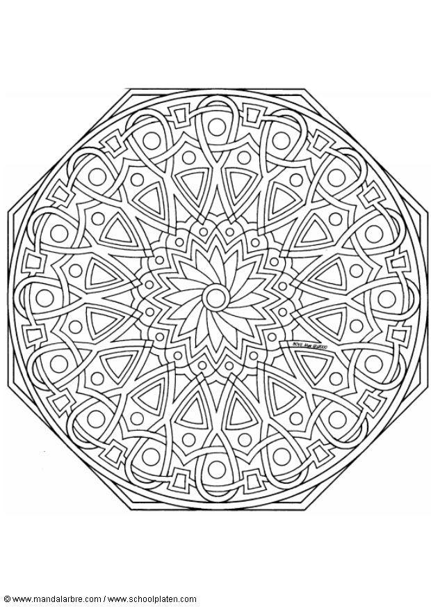 mandala - 1702n Fargeleggingsbilde mandala - 1702n
