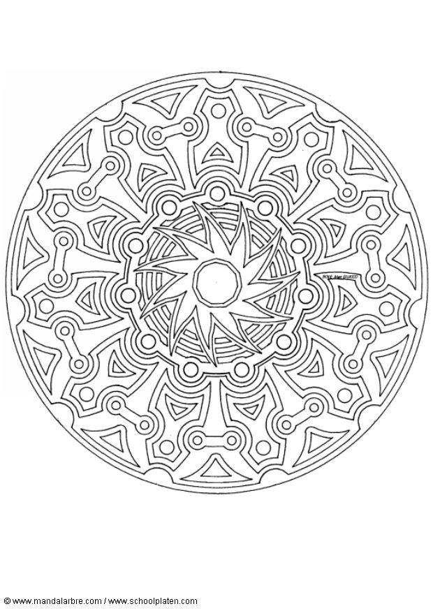 Fargeleggingsbilde mandala - 1702t