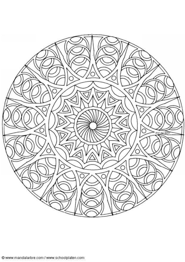 Fargeleggingsbilde mandala - 1702u