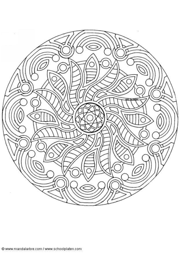 Fargeleggingsbilde mandala - 1702v