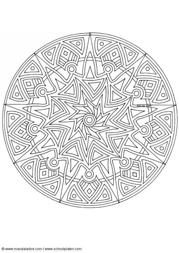 Fargeleggingsbilde mandala - 1702w