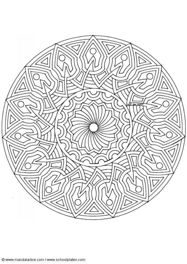 Fargeleggingsbilde mandala - 1702y