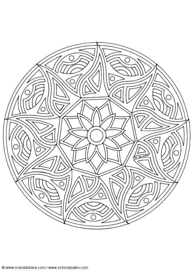 Fargeleggingsbilde mandala - 1702z
