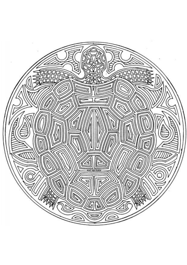 Fargeleggingsbilde mandala - 1802c