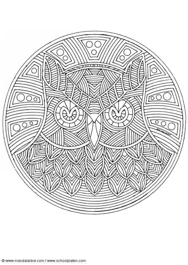 mandala - 1802j Fargeleggingsbilde mandala - 1802j