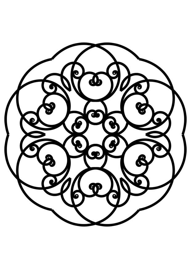 Fargeleggingsbilde mandala