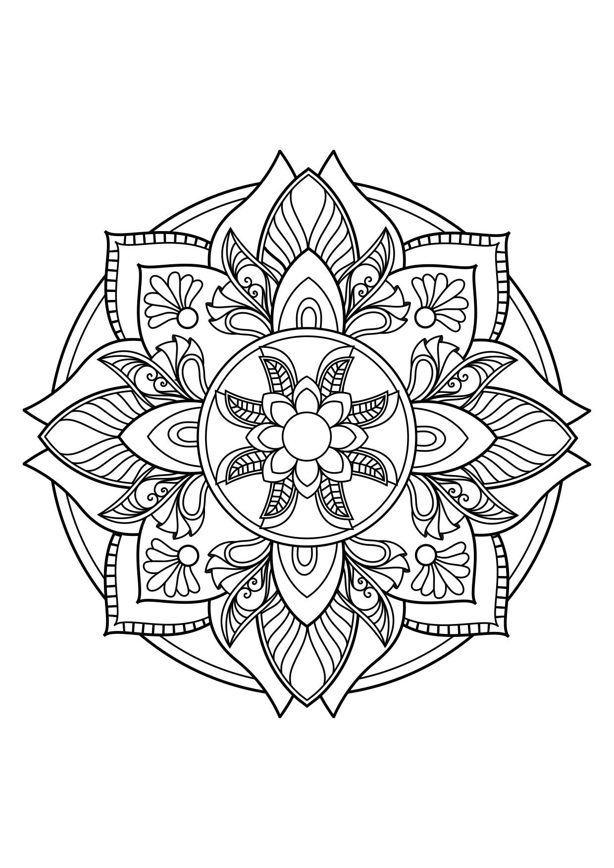 Fargeleggingsbilde mandala