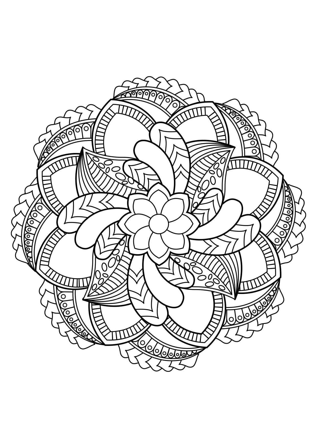 mandala Fargeleggingsbilde mandala