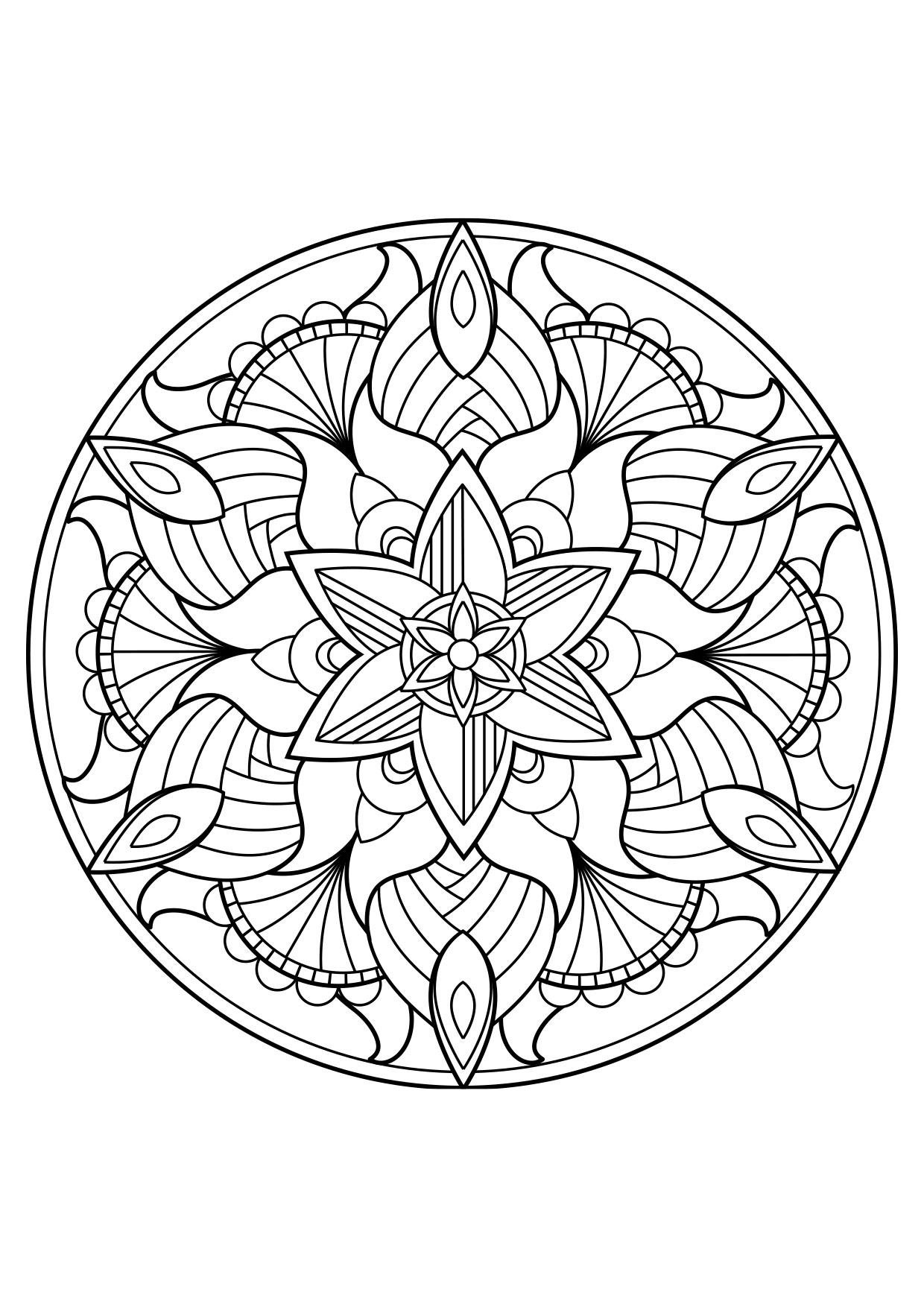 Fargeleggingsbilde mandala