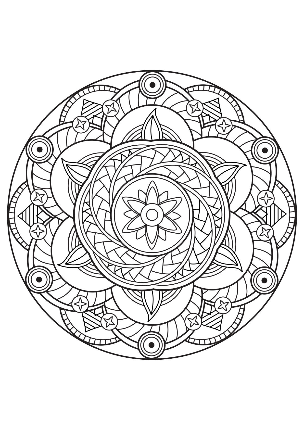 mandala Fargeleggingsbilde mandala