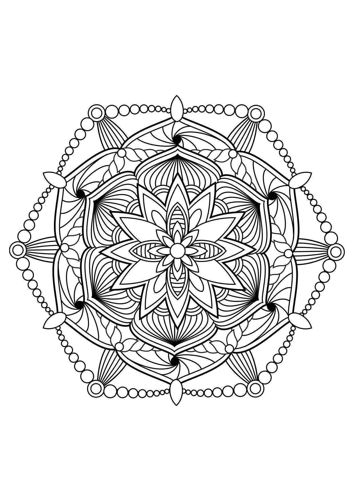 mandala Fargeleggingsbilde mandala