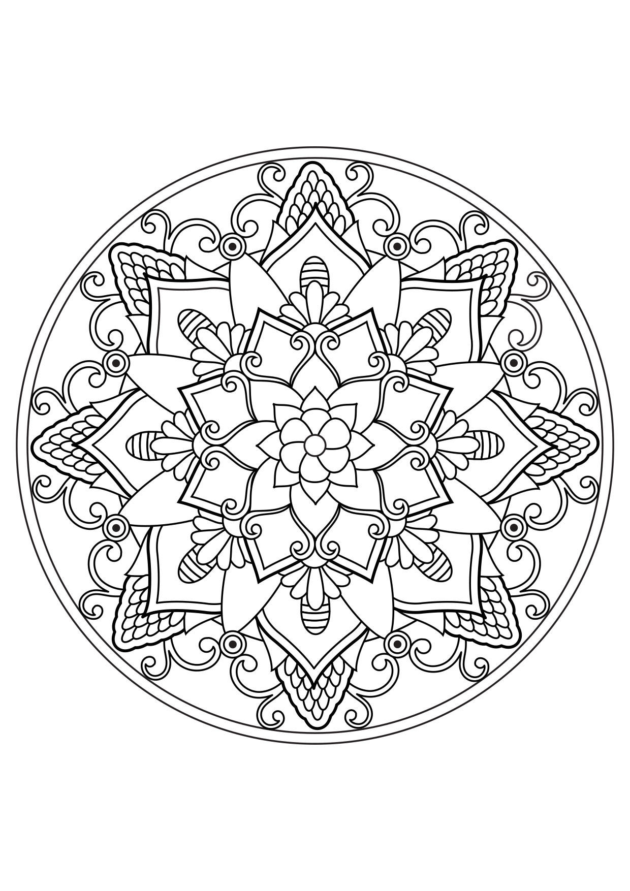 mandala Fargeleggingsbilde mandala