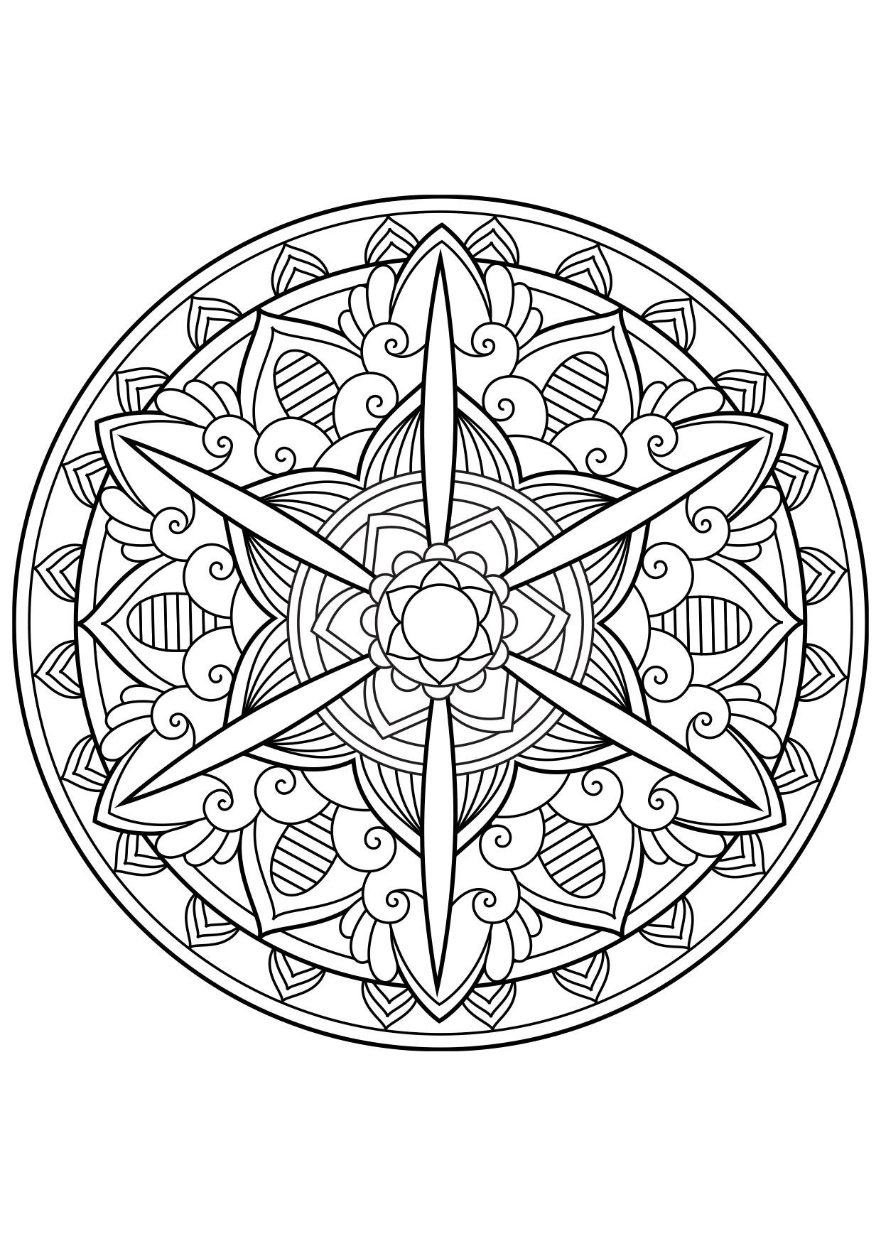 mandala Fargeleggingsbilde mandala