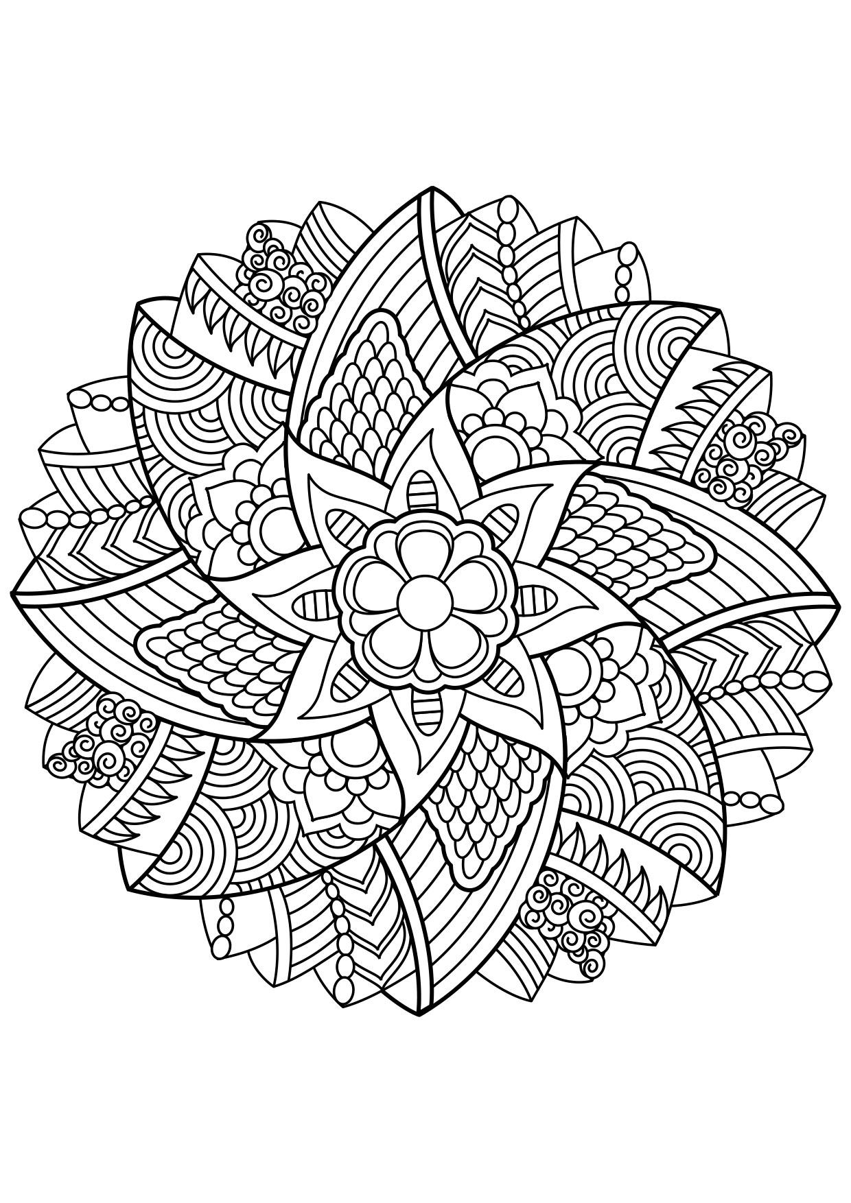 mandala Fargeleggingsbilde mandala