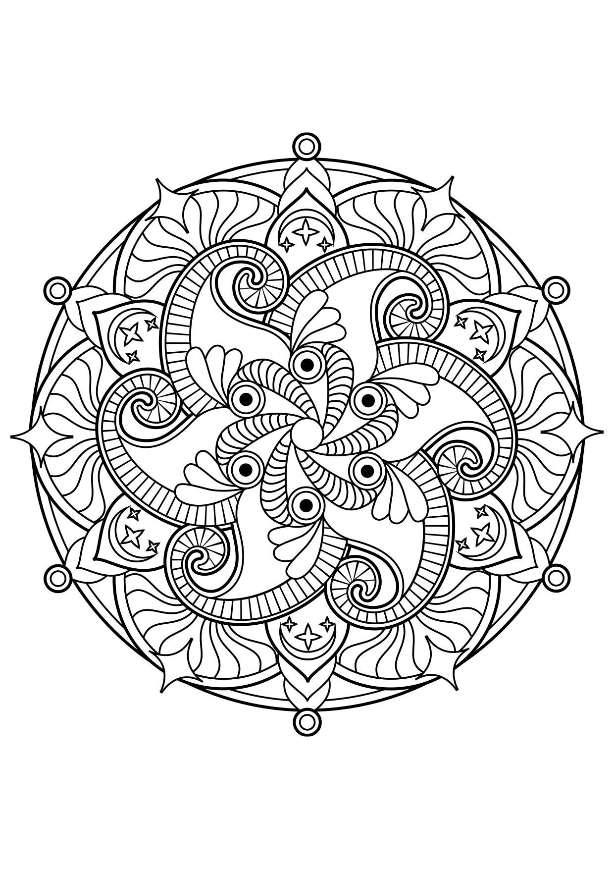 Fargeleggingsbilde mandala