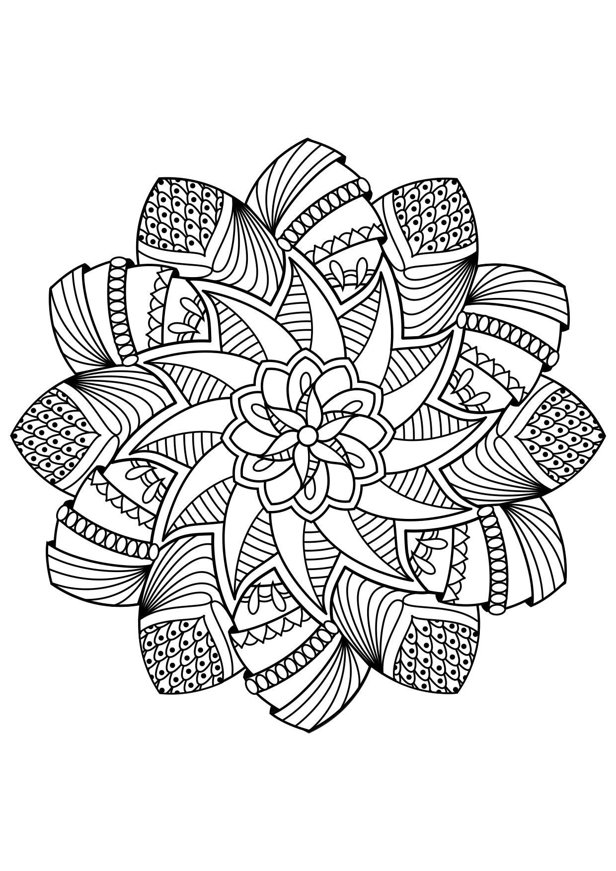 Fargeleggingsbilde mandala