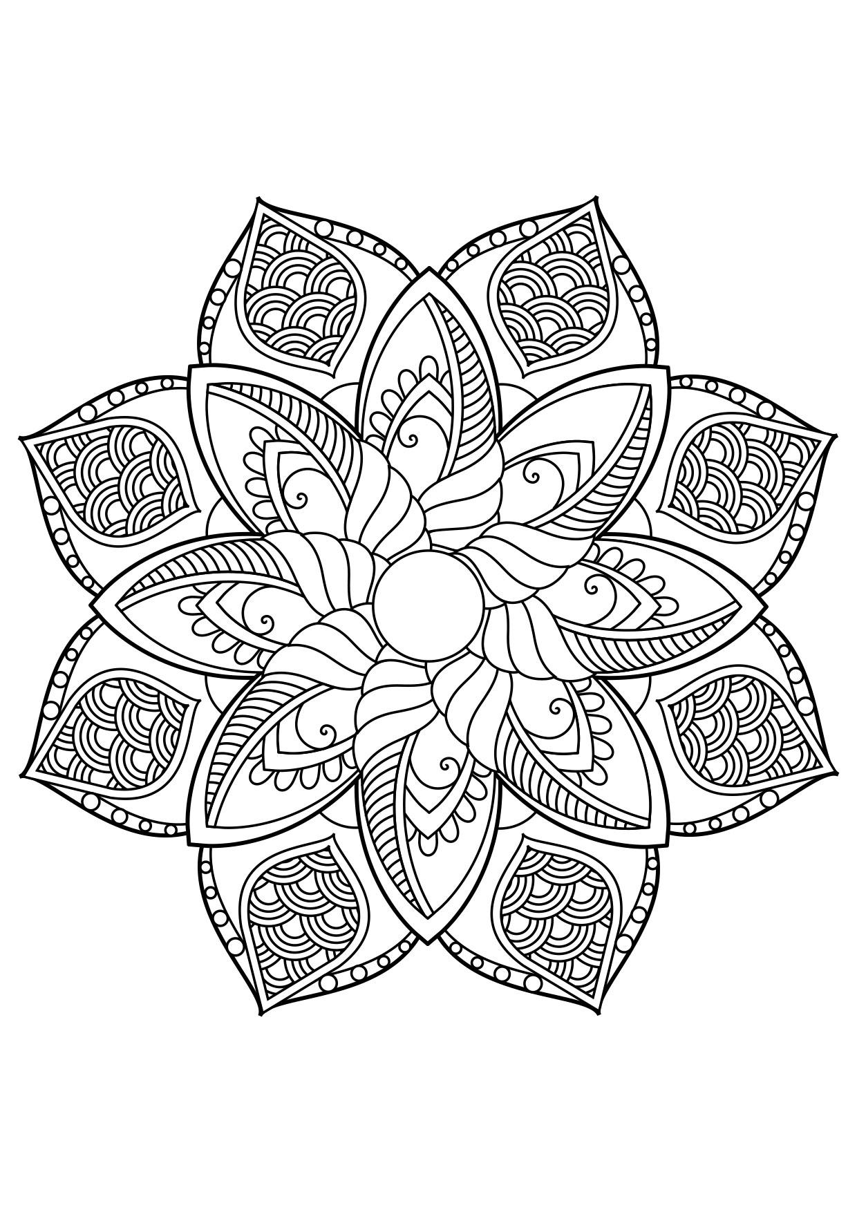 Fargeleggingsbilde mandala
