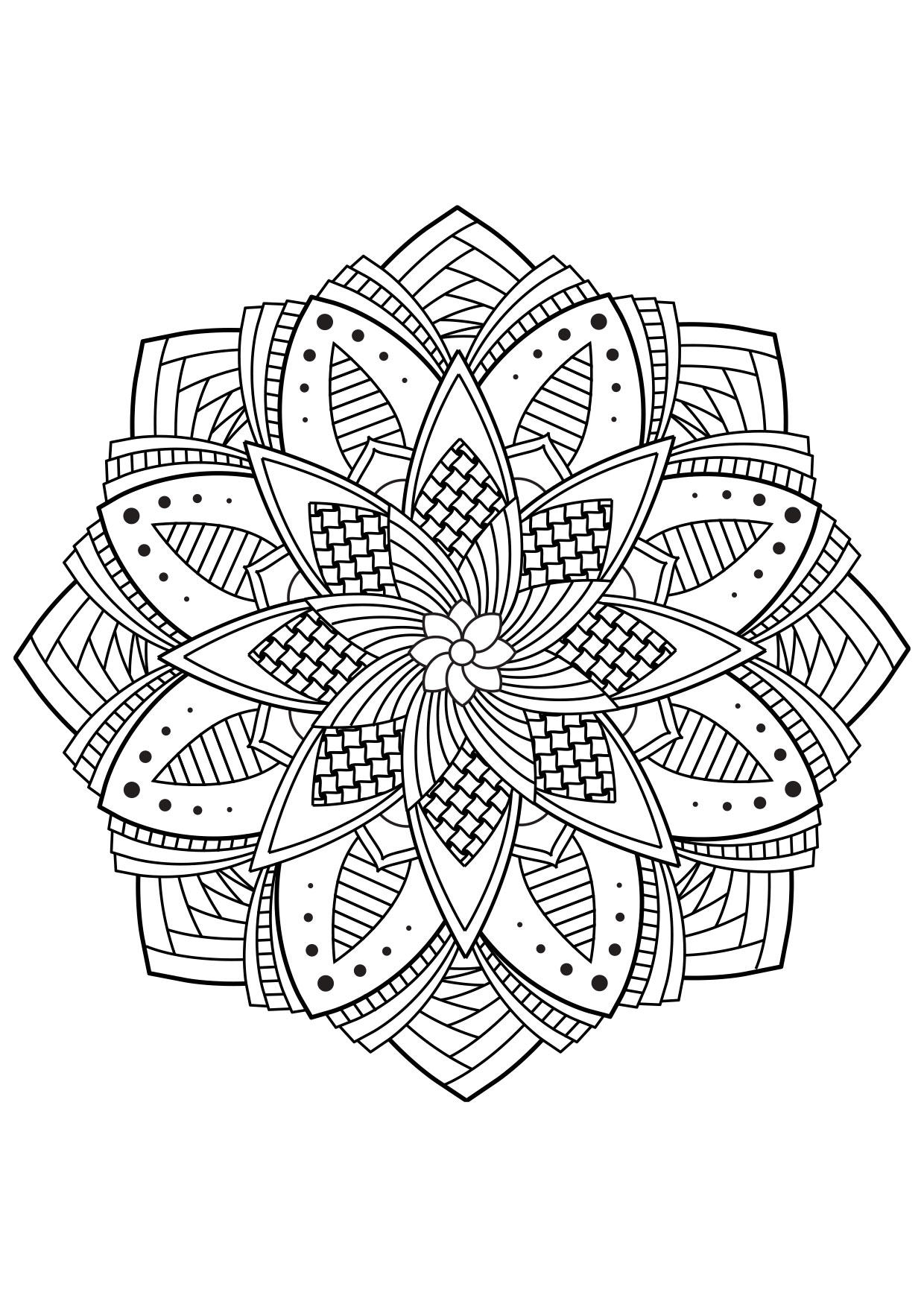 Fargeleggingsbilde mandala blomst