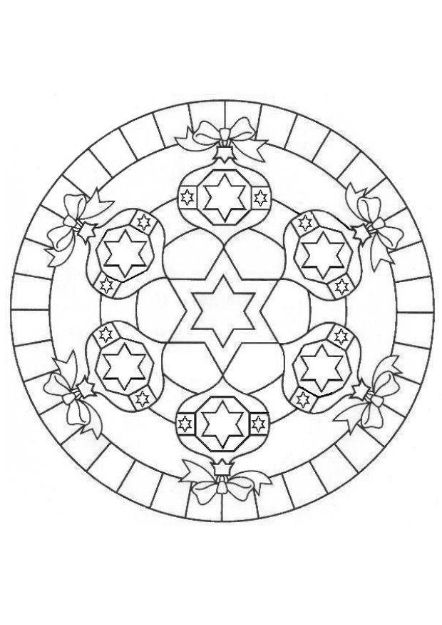 Fargeleggingsbilde mandala jul